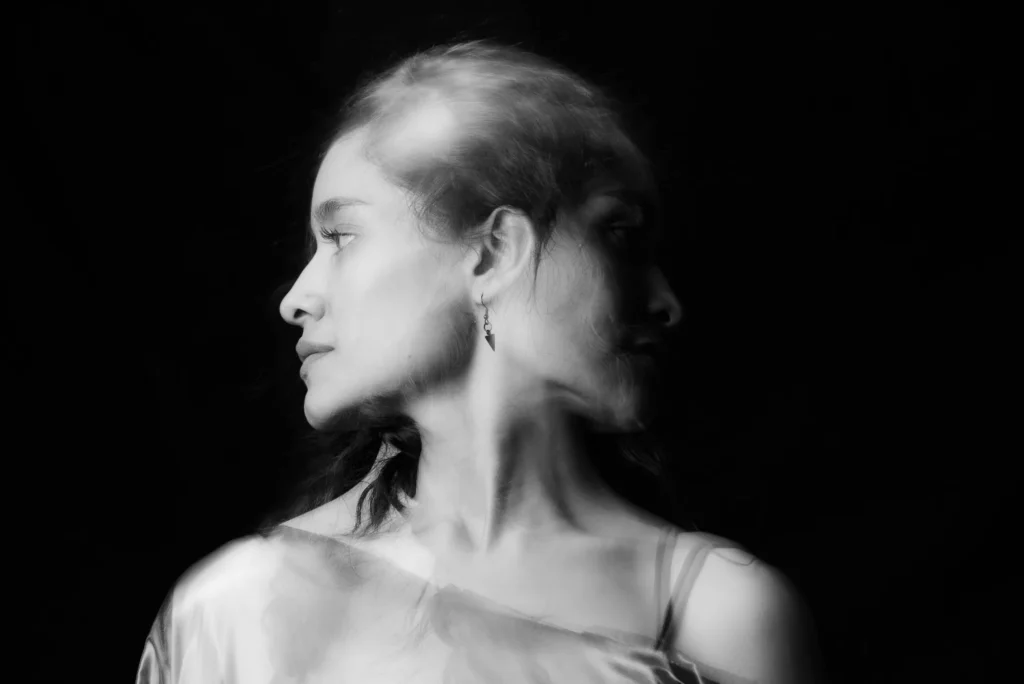 In profile, in motion