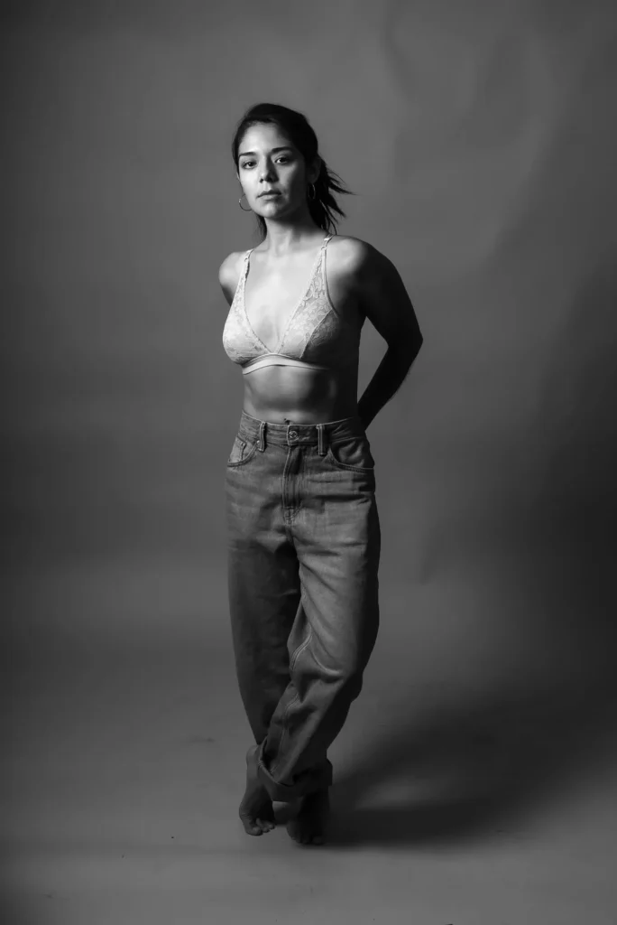 Standing tall, in black and white