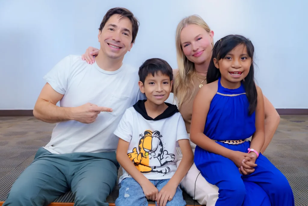 Justin and Kate with two children